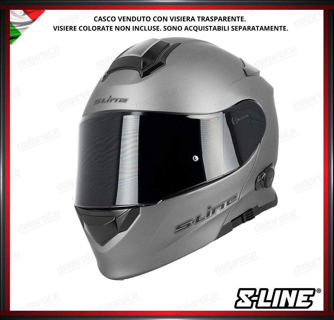 CASCO MODULARE - S-LINE DUAL FACE S550 BTH BLUETOOTH GRIGIO OPACO + PINLOCK