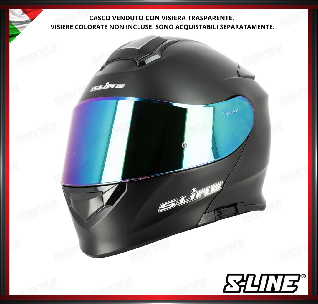 CASCO MODULARE - S-LINE DUAL FACE S550 NERO OPACO + PINLOCK