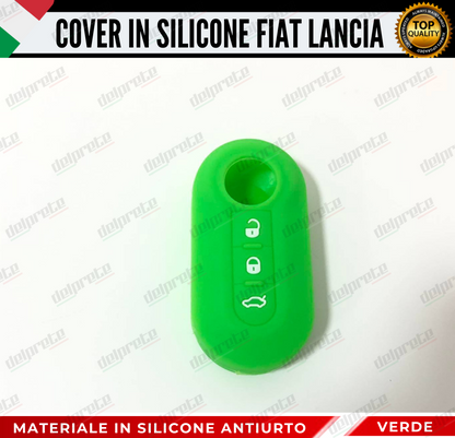 COVER GUSCIO CHIAVE SILICONE VERDE 500 FIAT ABARTH LANCIA PUNTO PANDA BRAVO STILO