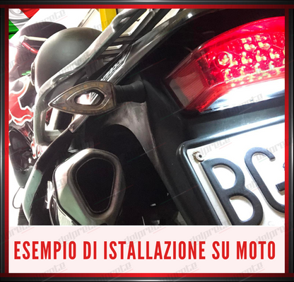 COPPIA FRECCE MOTO LED INDICATORI DI DIREZIONE ARANCIONI IMPERMEABILI UNIVERSALI