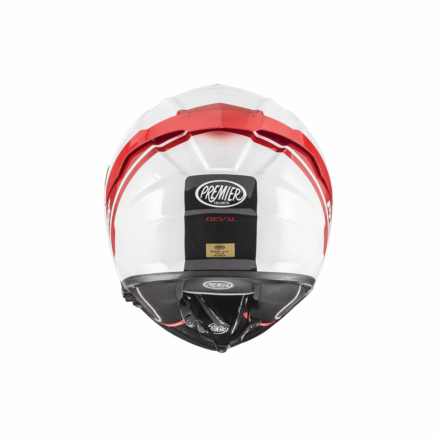 CASCO INTEGRALE - PREMIER DEVIL PH 2 - OMOLOGATO ECE 2206 BIANCO NERO E GRIGIO