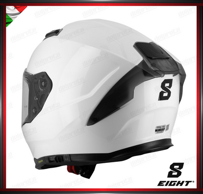 CASCO INTEGRALE - EIGHT S442 VENGE R UNI BLANC - BIANCO LUCIDO