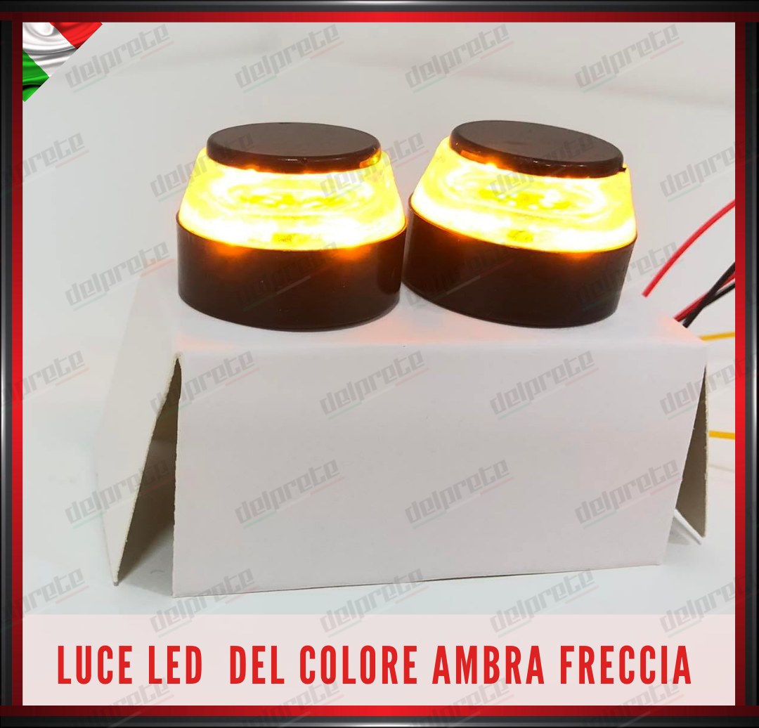 COPPIA FRECCE MOTO LED TERMINALE MANUBRIO CAFE RACER DIURNE FRECCIA UNIVERSALI