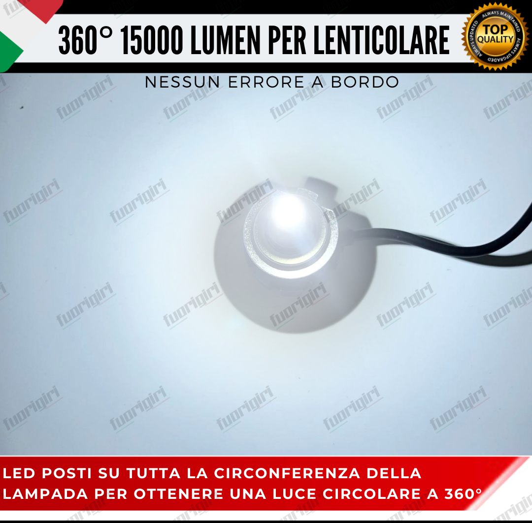 KIT FULL LED H7 360° GRADI 15000L CANBUS SPECIFICO PER FARI LENTICOLARI BIANCO