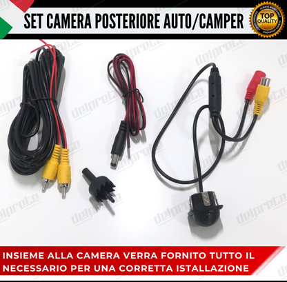 TELECAMERA POSTERIORE RETROMARCIA AUTO RETROCAMERA PARCHEGGIO CAMPER 480 TVL