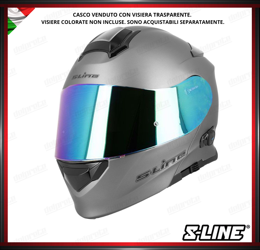 CASCO MODULARE - S-LINE DUAL FACE S550 BTH BLUETOOTH GRIGIO OPACO + PINLOCK