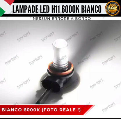 COPPIA LAMPADE H11 LED BIANCO CREE COB CANBUS 6000K CONSIGLIATE PER FENDINEBBIA