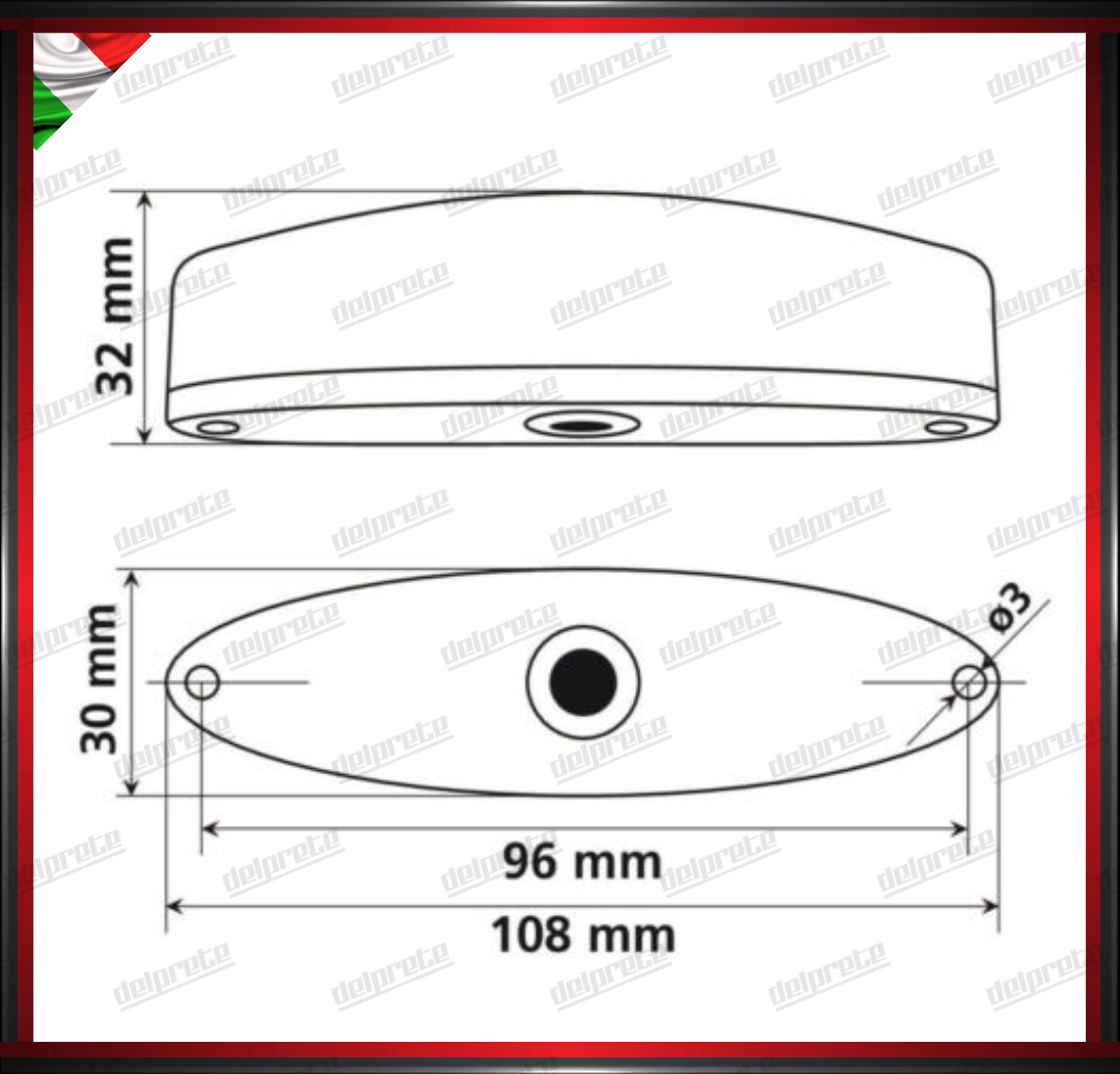 STOP POSTERIORE MOTO LED FANALE OMOLOGATO E11 2 FUNZIONI LUCE ROSSA UNIVERSALE