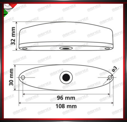 STOP POSTERIORE MOTO LED FANALE OMOLOGATO E11 2 FUNZIONI LUCE ROSSA UNIVERSALE