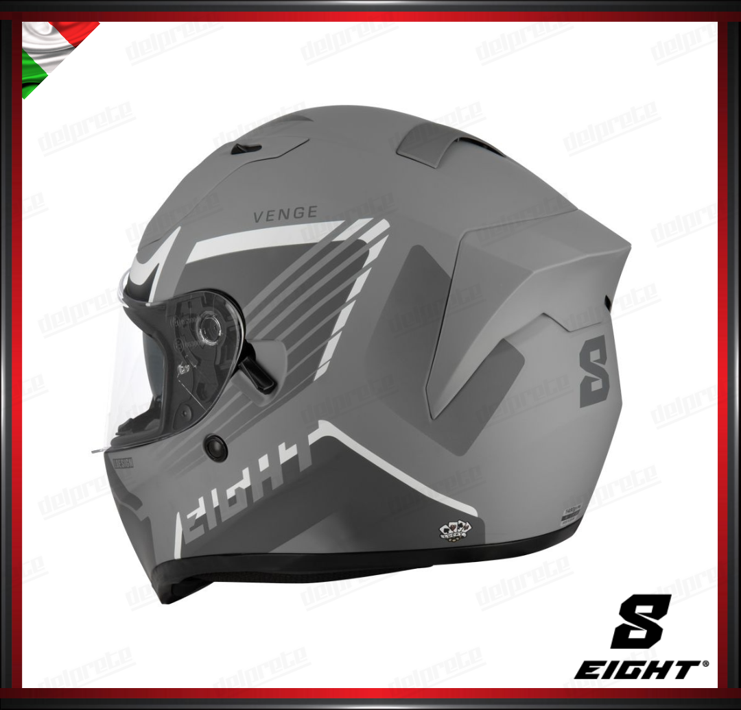 CASCO INTEGRALE - EIGHT VENGE S441 GRIGIO OPACO + PINLOCK