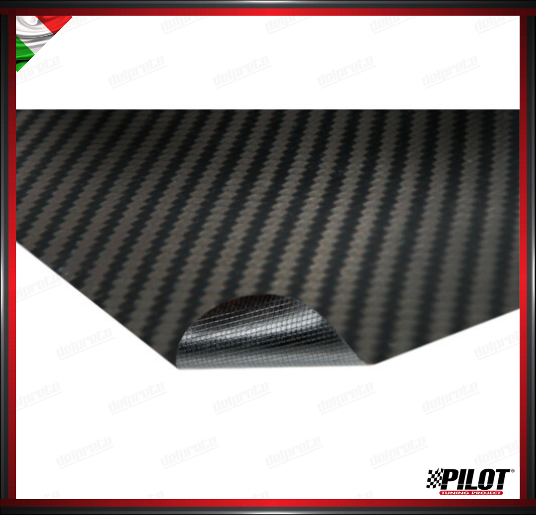 SUPER TECH PELLICOLA ADESIVA IN CARBONIO EFFETTO CARBON LOOK 3D PILOT TERMOFORMABILE 50 X 150