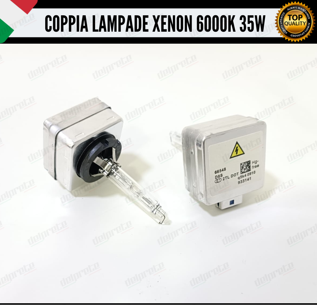 XENON D8S X2 LAMPADE XENON BI-XENON 6000K BIANCO GHIACCIO FARI XENON BI-XENO