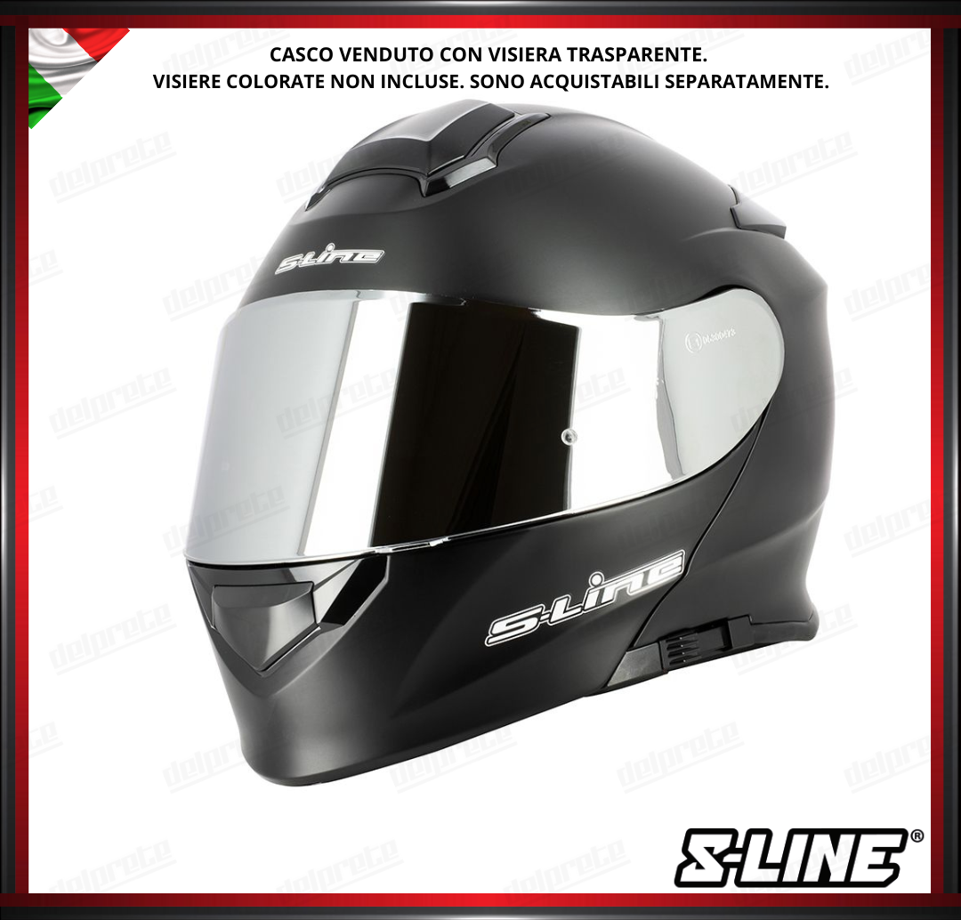 CASCO MODULARE - S-LINE DUAL FACE S550 NERO OPACO + PINLOCK