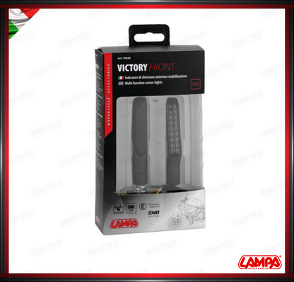 VICTORY FRONT LAMPA COPPIA INDICATORI DI DIREZIONE + POSIZIONI A LED FRECCE OMOLOGATE - 12V