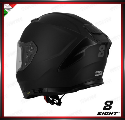 CASCO INTEGRALE - EIGHT S442 VENGE R UNI NOIR MAT - NERO OPACO