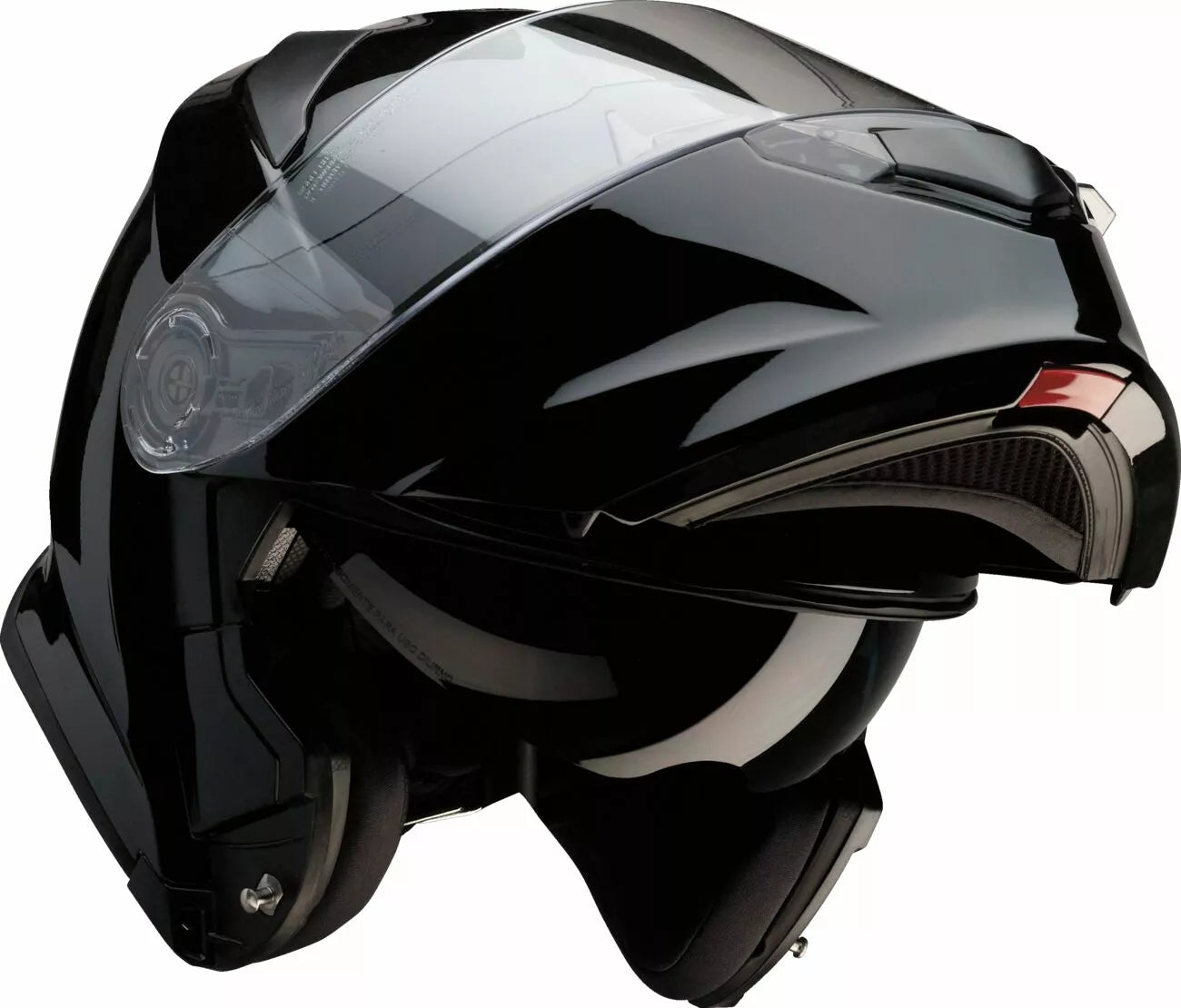 CASCO MODULARE - Z1R SOLARIS 2.0 FLAT - OMOLOGATO ECE 2206 NERO LUCIDO