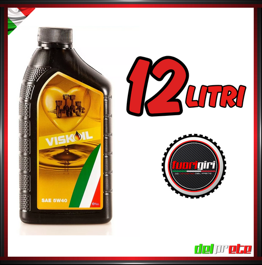 VISKOIL - 12 LITRI OLIO MOTORE SINTETICO 5W-40 DIESEL BENZINA E GPL