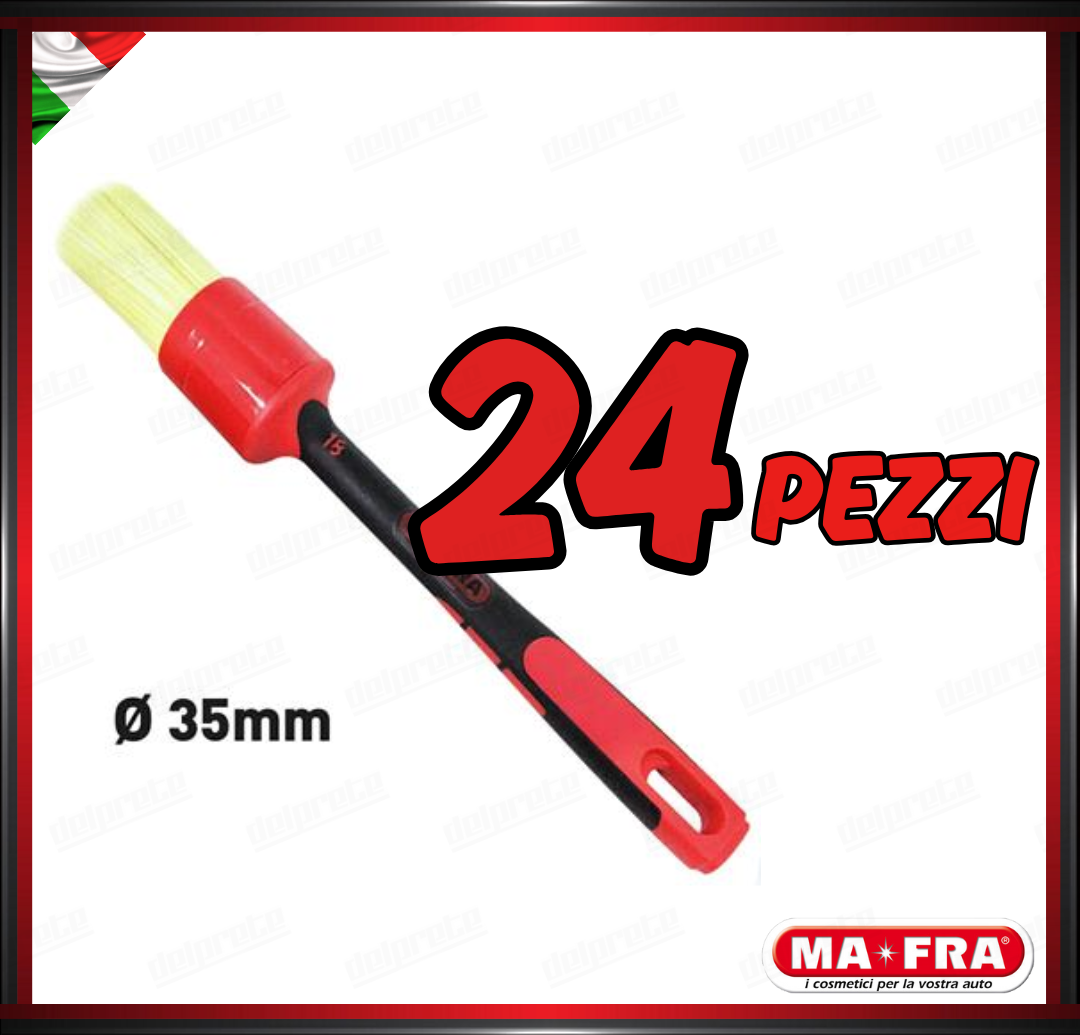 MAFRA - PENNELLO 35mm LIME BRUSH CAR DETAILER PULIZIA INTERNO ESTERNO AUTO MOTO