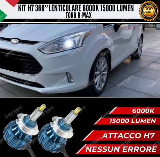 KIT FULL LED H7 360° GRADI PER LENTICOLARI FORD B-MAX B MAX CANBUS 100% NO ERROR (faro lenticolare)
