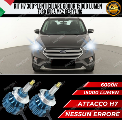 KIT FULL LED H7 360° GRADI PER LENTICOLARI FORD FOCUS MK2 CANBUS 100% NO ERROR (faro lenticolare)