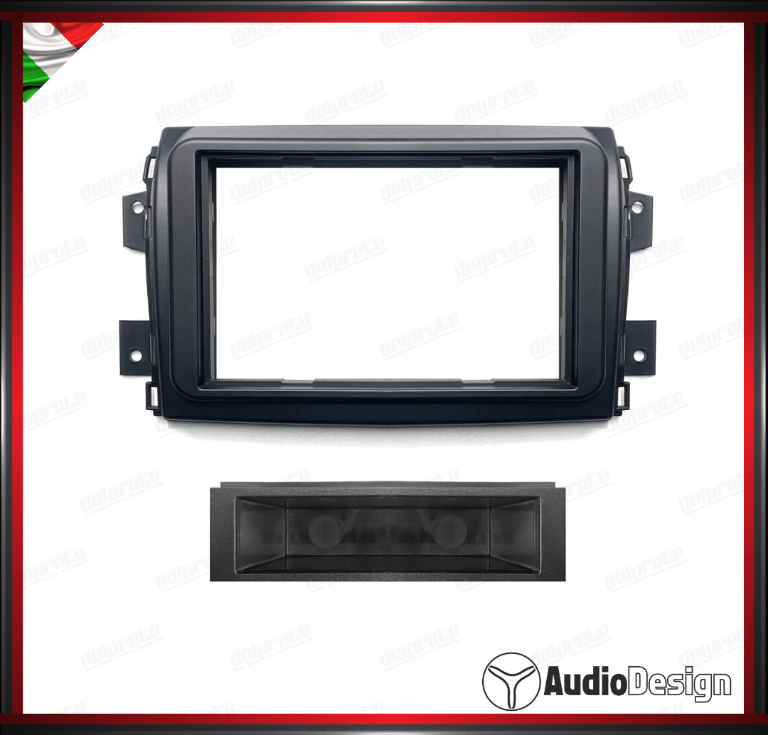 MASCHERINA ISO/2DIN KIT MONTAGGIO AUTORADIO FIAT DUCATO 8 (290) 2020> NERO - AUDIODESIGN