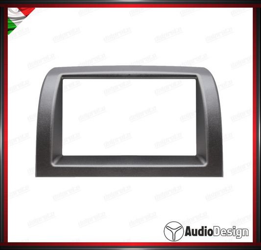 MASCHERINA 2DIN KIT MONTAGGIO AUTORADIO LANCIA YPSILON 2003/2011 GRIGIO SCURO - AUDIODESIGN