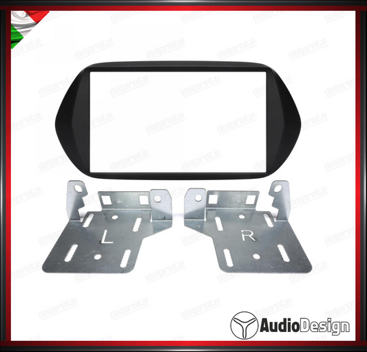 MASCHERINA 2DIN KIT MONTAGGIO AUTORADIO FIAT TIPO (356) 2015 NERO - AUDIODESIGN