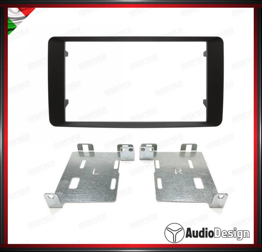 MASCHERINA 2DIN KIT MONTAGGIO AUTORADIO MITSUBISHI ASX DAL 2017 NERO LUCIDO - AUDIODESIGN