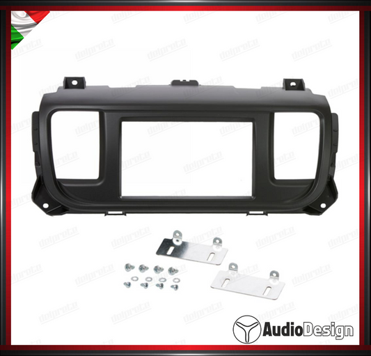 MASCHERINA 2DIN KIT MONTAGGIO AUTORADIO CITROEN JUMPY/PEUGEOT EXPERT 2017 - AUDIODESIGN