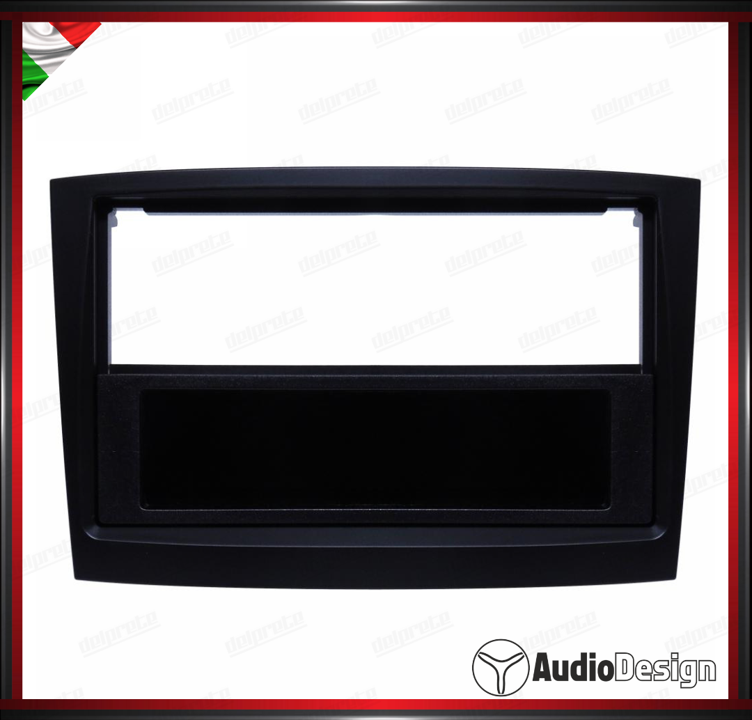 MASCHERINA ISO/2DIN KIT MONTAGGIO AUTORADIO FIAT DOBLO' / OPEL COMBO 14> NERO LUCIDO - AUDIODESIGN