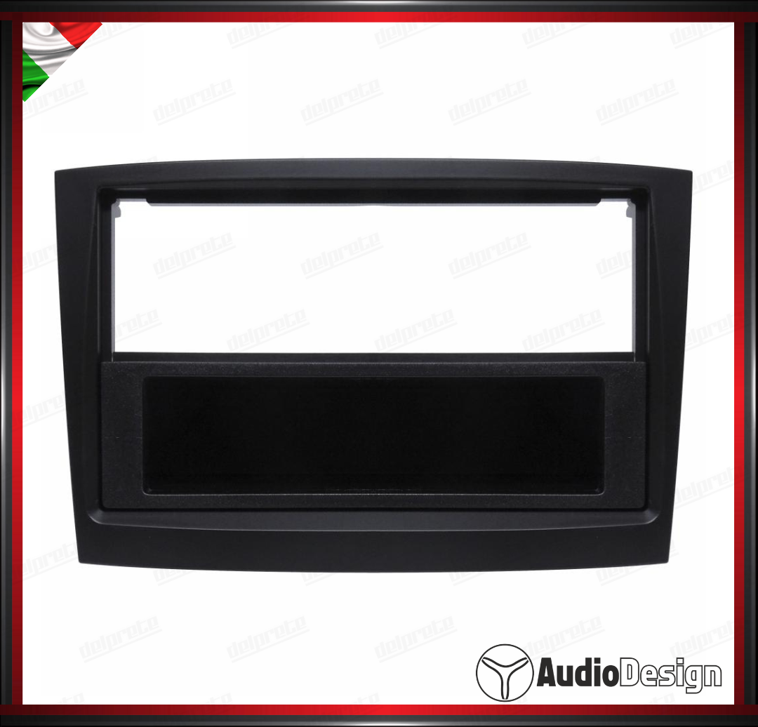 MASCHERINA ISO/2DIN KIT MONTAGGIO AUTORADIO FIAT DOBLO' / OPEL COMBO 14> NERO OPACO - AUDIODESIGN