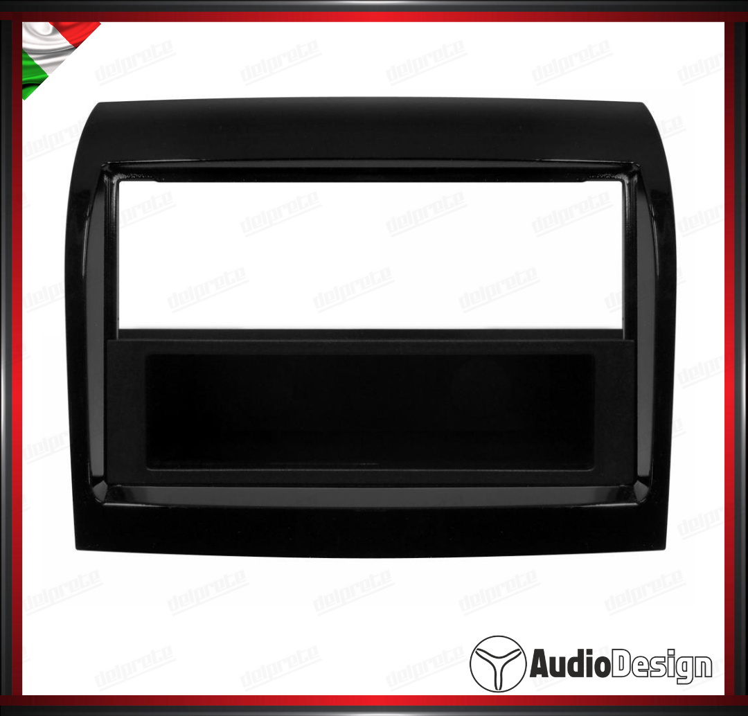 MASCHERINA 2DIN/ISO KIT MONTAGGIO AUTORADIO FIAT DUCATO-BOXER-JUMPER 14>  NERO LUCIDO - AUDIODESIGN