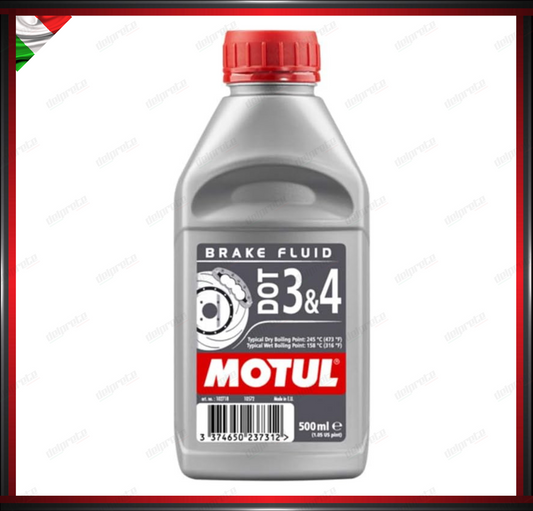 OLIO LIQUIDO FRENI MOTUL DOT 3&4 100% SINTETICO 0,500 L