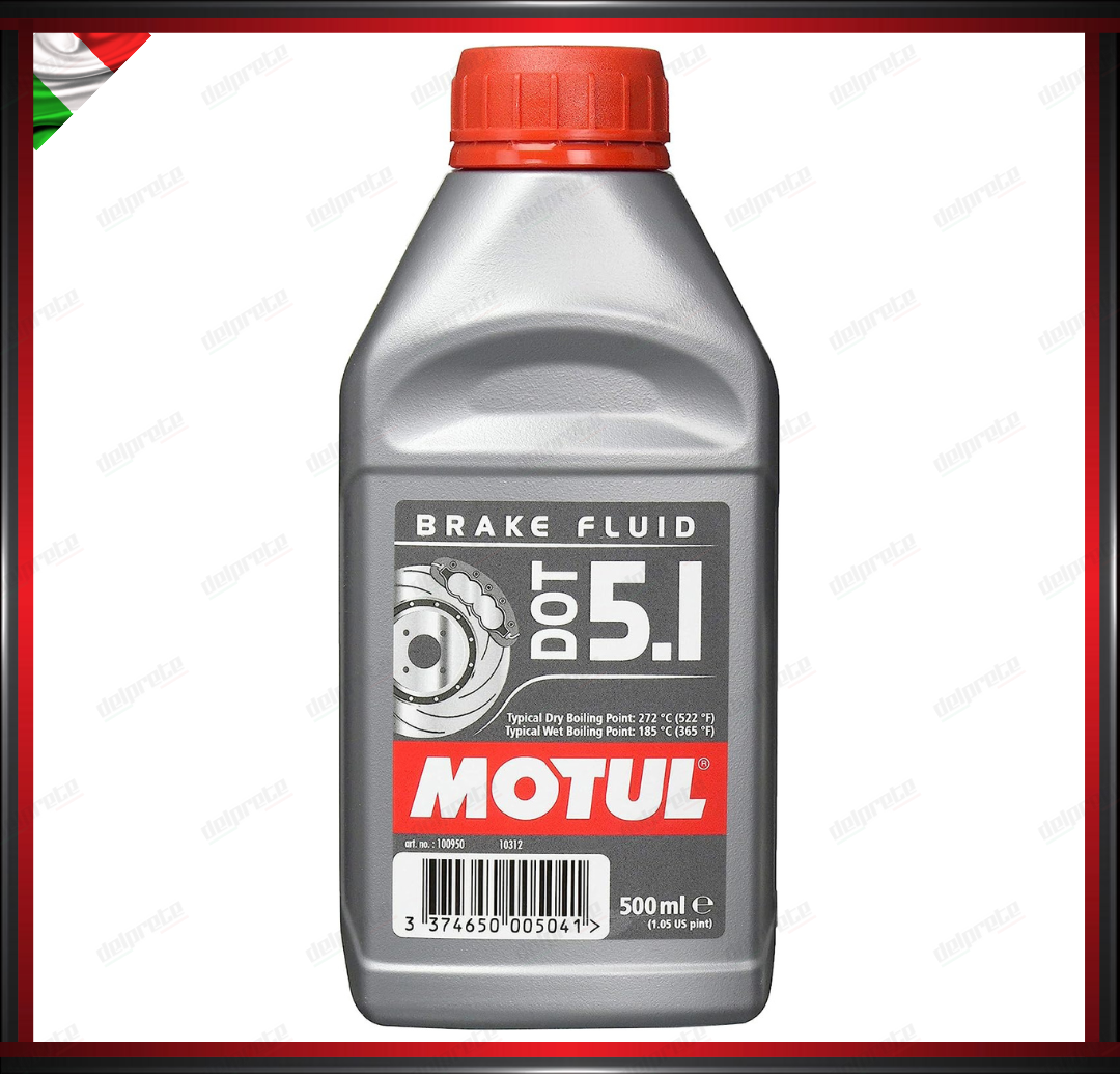 OLIO LIQUIDO FRENI MOTUL DOT 5.1 100% SINTETICO 0,500 FRENI FRIZIONE RACCOMANDATO PER ABS