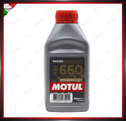 OLIO LIQUIDO FRENI MOTUL RBF 660 FACTORY LINE 100% SINTETICO 0,500 (325 GRADI)