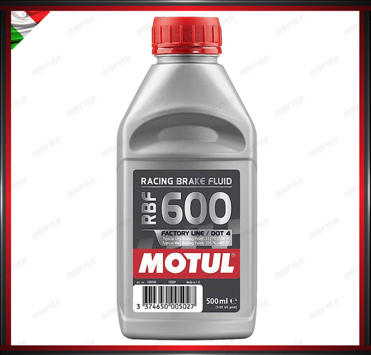 OLIO LIQUIDO FRENI MOTUL RBF 600 FACTORY LINE 100% SINTETICO 0,500  (312 GRADI)