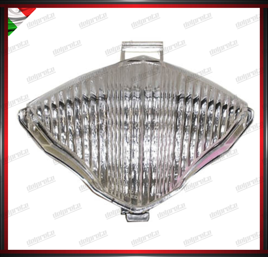 STOP FARO POSTERIORE LED PER YAMAHA R1 DAL 2004 AL 2005 BIANCO CON LUCE ROSSA