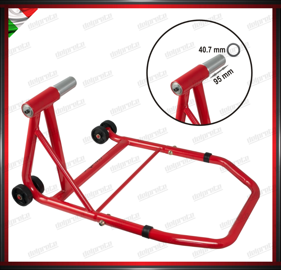 CAVALLETTO ALZA MOTO POSTERIORE MONOBRACCIO CON PERNO 40.7 MM PER MV