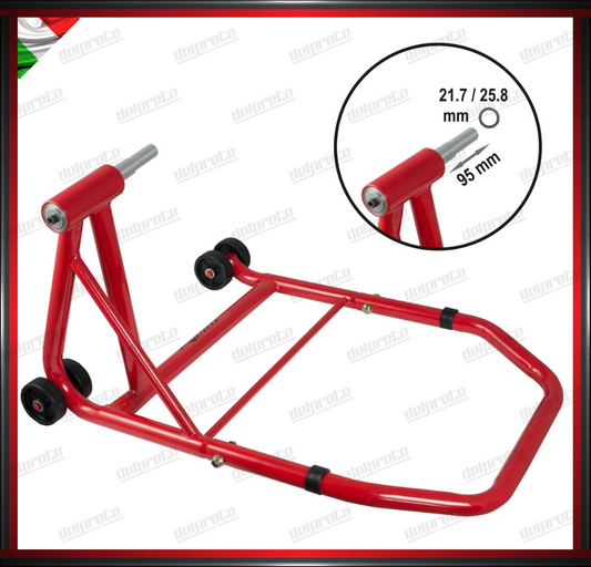 CAVALLETTO ALZA MOTO POSTERIORE MONOBRACCIO CON PERNO 21.7 25.8 MM PER DUCATI