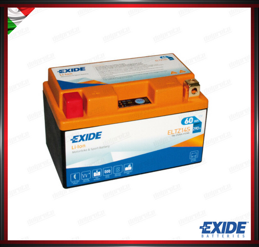 EXELTZ14S BATTERIA 12V - EXIDE BIKE LI-ION LIFEPO4 - 60 Wh - 290 A -  IONI DI LITIO 150x87x93 mm