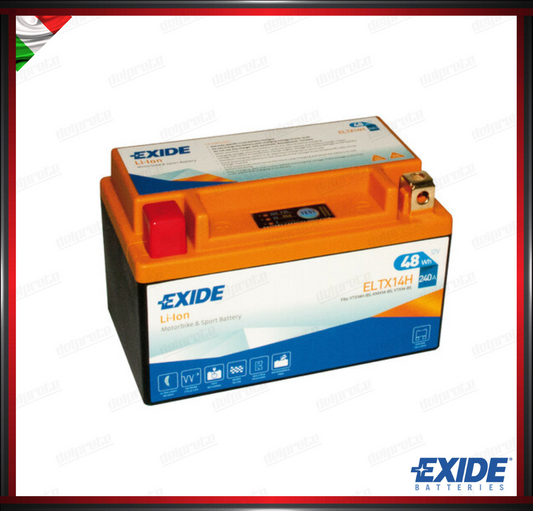 EXELTX14H BATTERIA 12V - EXIDE BIKE LI-ION LIFEPO4 - 48 Wh - 240 A - IONI DI LITIO 150x87x93 mm