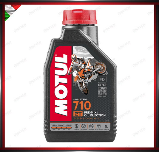 OLIO MISCELA 100% SINTETICO MOTUL 710 2T MOTO SCOOTER ANTI FUMO