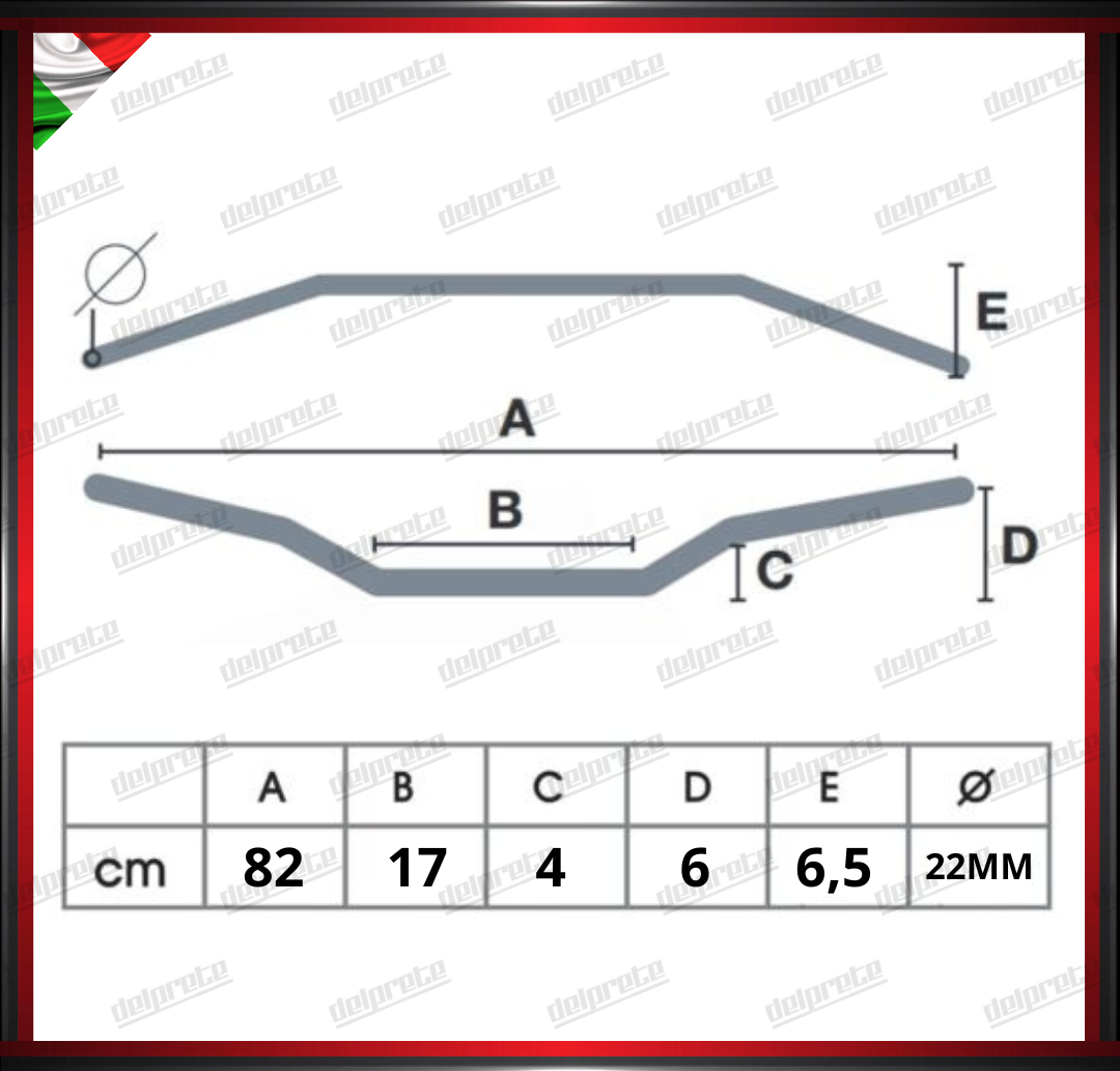 MANUBRIO ANODIZZATO BLU OFF ROAD CROSS PIEGA MEDIA 22 MM UNIVERSALE ALLUMINIO