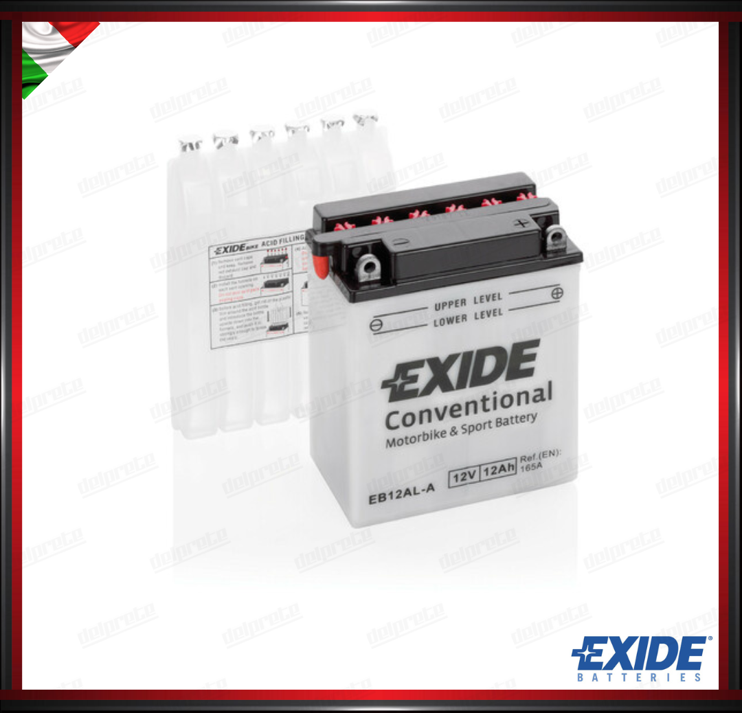 EXEB12ALA BATTERIA MOTO SCOOTER - 12 Ah - 165 A EXIDE BIKE CONVENTIONAL 135x80x160 mm