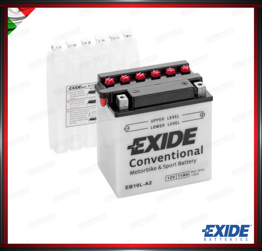 EXEB10LA2 BATTERIA MOTO SCOOTER - 11 Ah - 130 A EXIDE BIKE CONVENTIONAL 135x90x145 mm