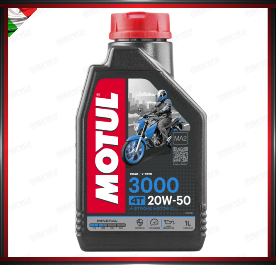 OLIO MOTORE MOTO MOTUL 3000 20W-50 4 TEMPI 1 LITRO