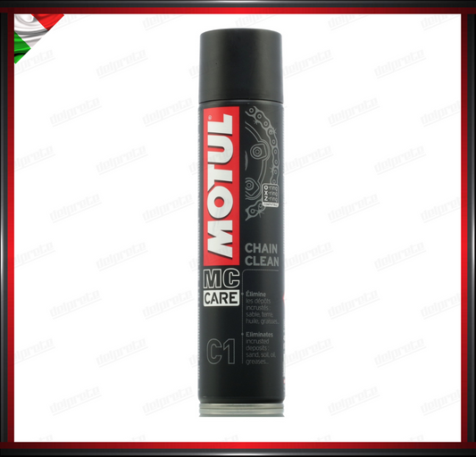 PULITORE SGRASSANTE CATENA MOTUL MC CARE C1 CHAIN CLEAN 0.400L (X-RING, O-RING, Z-RING)