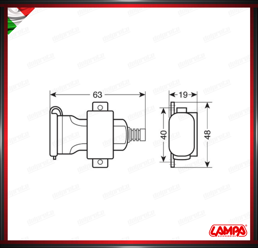 USB FIX OMEGA LAMPA CARICATORE USB MOTO FISSAGGIO CON VITI  - 3000 MA 12/24V