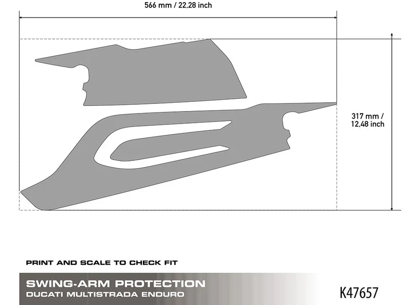 SET ADESIVI DUCATI MULTISTRADA ENDURO FORCELLONE ANTIGRAFFIO - GRAFICA CORSA