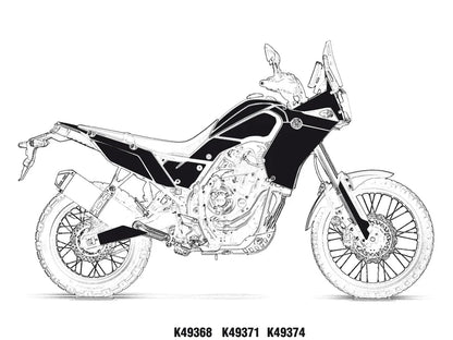 KIT ADESIVI GRAFICHE YAMAHA TENERE 700 ROSSO - GRAFICA ADVENTURES DESIGN